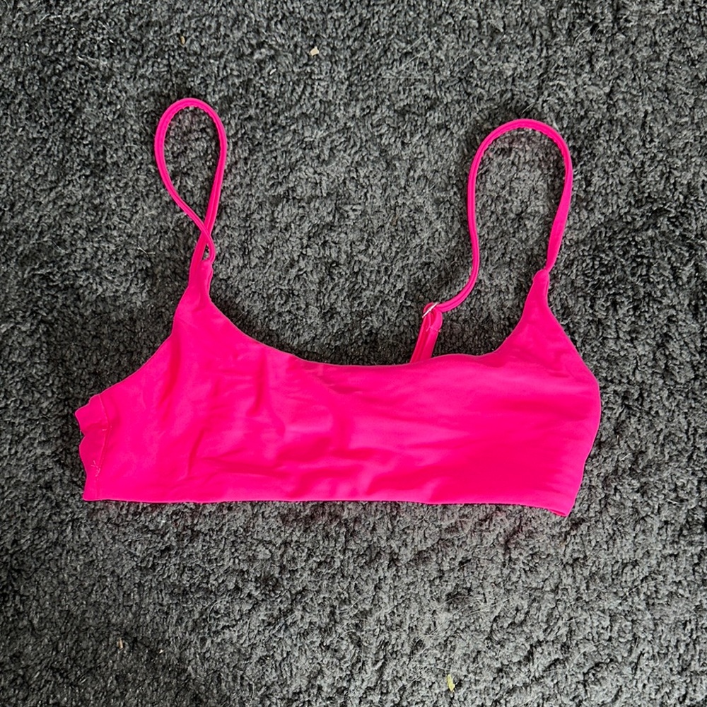 Vibrant Pink Bralette Swim Top